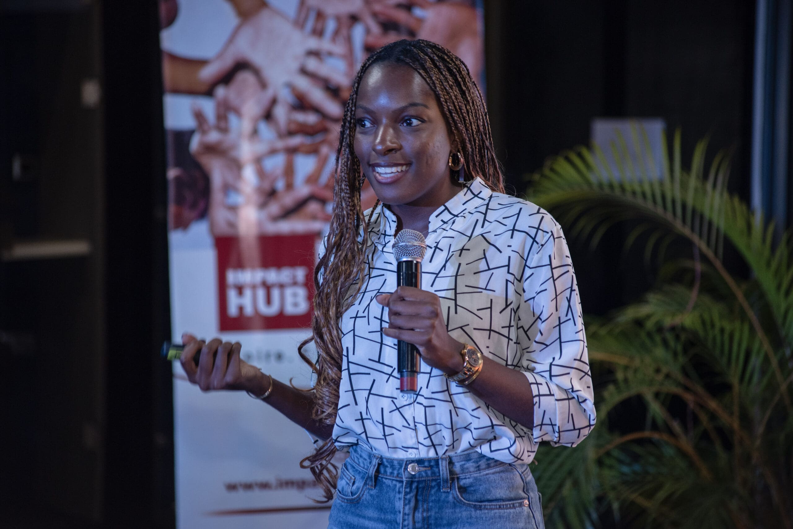 Natasha Ibori pitching at Africa Climate Finance Day 2023